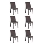 RETRO ART Holiday Kolsuz Sandalye 6'lı Bahçe ve Balkon Sandalyesi