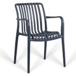 Retro Art Paris Sandalye 6'lı Set – Bahçe Balkon Kafe Restoran Sandalyesi - Antrasit