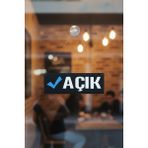 Retro Atölyem Kapalı Açık Tabelası - 3mm Ahşap Mdf - Mağaza Iş Yeri Giriş Levhası - 19x9 - 1 Adet