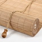 Retro Bambu Stor Perde Karbonlu Renkli Veranda Rulo Körlüğü %55 KarartmaEl Dokuması Bambu Rulo Pencere Stor Perde Aksesuarlarla Birlikte Pencere Kör Güneşlik Genişlik 50 cm-150 cm (120x220 cm/47x87