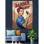 Retro Berber Kadın Posteri Dekoratif Kanvas - Mdf Ahşap Tablo