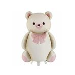 Retro Büyük Bej Ayı Folyo Balon Teddy Bear 65,5-90 Cm