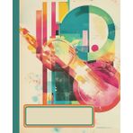Retro Composition Notebook: Vintage Mid-Century Supergraphic Design | Aesthetic 70s 80s Lined Notebook for School, Work, or Journaling