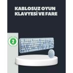 Retro Daktilo Stilli Kablosuz Klavye Mouse Seti – Sessiz ve Şık Midastech - Çok Renkli