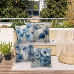 Retro Dış Mekan Su Geçirmez Yastık Kılıfları 30,5 x 40,7 cm 4'lü Set Dekoratif Yastık Kılıfı Çift Taraflı Baskılı Veranda Bahçe Kanepe ve Sandalye için - Poppy PX-315