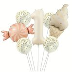 Retro Dondurma Şeker 1 Yaş Folyo Balon Set