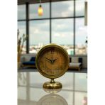 Retro Eskitme 25 X 20 Cm Metal Şık Masa Saati Vitrin