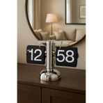 Retro Flip Clock Metal Masa Saati – Dekoratif Ve Şık Tasarım, Am/Pm Gösterimli - Premium Hediye