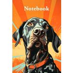 Retro German Shorthaired Pointer: Lined notebook