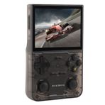 Retro Handheld Game Console, 3.5 -TUMS Ekran Çift Joystick 64G Hafıza Kartı El Oyunu Konsolu Eğlence İçin Profesyonel Çip (BLACK)