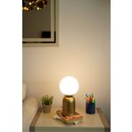 retro home design Eskitme Ayaklı Beyaz Opal Camlı Masa Lambası Abajur 1 Adet Salon Yatak Odası