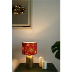 retro home design Eskitme Ayaklı Kırmızı Çiçek Baskı Kumaş Şapkalı Şık Yatak Odası Salon Abajur Özel