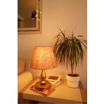 retro home design Eskitme Ayaklı Turuncu Çiçek Detaylı Masa Lambası Dekoratif Abajur Salon Yatak Odası