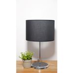 retro home design Füme Kumaş Model Krom Ayaklı Dekoratif Masa Lambası Abajur