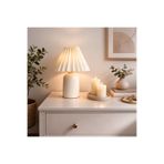 retro home design Krem Ayaklı Umbrella Model Kumaş Şapkalı Şık Yatak Odası Salon Abajur Özel Modern