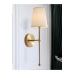 retro home design Modern Tasarım 1 Adet Duvar Ledli Pilli Aplik Tak Çalıştır Eskitme Gold Krem Abajur