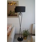 retro home design Sekiz Model Siyah Şapkalı Siyah Krom Modern Tasarım Ayaklı Abajur Metal Lambader