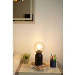 retro home design Siyah Ayaklı Bal Camlı Masa Lambası Abajur 1 Adet Salon Yatak Odası