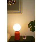 retro home design Turuncu Ayaklı Beyaz Glop Camlı Masa Lambası Dekoratif Abajur Salon Yatak Odası