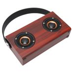 Retro Hoparlör, BT 4.3 Stereo Ses Ve Deri saplı Küçük Hoparlör, Açık Seyahat kampı Için Ev Taşınabilir Hoparlör Için Vintage Dekor (Maun tahıl (ihracat versiyonu))