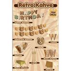 Retro Kahve Ayıcık Temalı Doğum Günü Parti Seti 8 Kişilik, 898990