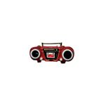 Retro Kırmızı Boombox Radyo Tasarım Broş – Vintage Müzik Severler İçin Şık Aksesuar