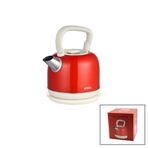 RETRO KIRMIZI NOSTALJİ DEMLİK MODEL ÇELİK KETTLE SU ISITICI 2.2LT 1800W GİZLİ RESİZTANS SK-8035 (4604)