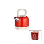 RETRO KIRMIZI NOSTALJİ DEMLİK MODEL ÇELİK KETTLE SU ISITICI 2.2LT 1800W GİZLİ RESİZTANS SK-8035