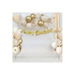 Retro Krem Kalpli Balon Zincir Set
