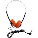 Retro Kulak Üstü Kulaklık, Kordonlu Mini Stereo Hafif Kulaklık, Retro Kulak Üstü Kulaklık Kablolu, Walkman Kulaklık, Hi-Fi Stereo Kulaklık, Çoğu Cep Telefonu için Çalma Pevices Kulaklıklar (Turuncu)