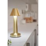 Retro Masa Lambası Dimmerli Şarjlı Dekoratif Dokunmatik Gece Lambası (Gold, Abajur model)
