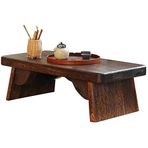 Retro Meditasyon Sehpası, Japon Tatami Sehpası, Zen Oturma Odası, Sehpa, Cumba için Uygun (Boyut: 68 x 36 x 20 cm) (68 x 36 x 20 cm)
