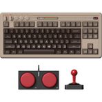 Retro Mekanik Klavye, Bluetooth/2.4g/usb-C Hot Swappable Oyun Klavyesi, 87 Tuşlu, Çift Süper Düğmeli ve Süper Çubuklu, Windows ve Android Için - C64 Edition - Qwerty Ingilizce Klavye