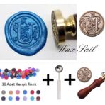 Retro Mektup Mühürü Damga U Harfi + 30 Adet Mühür Mumu + Eritme Kaşığı