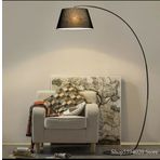 Retro Metal Dekoratif Rustik Siyah C Kol Başlık Köşe Lambası Lambader Başlık Çap:45 Cm
