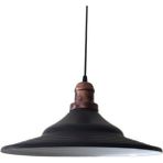 Retro Metal Sarkıt Avize, 40 Cm, Mat Bakır Renk, Şık ve Modern Tasarım - Ahşap - Seçenek 1