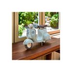 Retro Metal Vespa Motor Biblo – Mavi Klasik Model – 28x10x17 CM – Dekoratif Obje