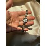 Retro Minimal Hasır Kordon Vintage Kadın Kol Saati Yuvarlak - Altın