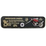 Retro Motosiklet Temalı Dekoratif Duvar Saati ve Tablo | 78x20 cm Endüstriyel Metal Tasarım | Vintage Motorsiklet Motoru Detaylı Duvar Dekoru
