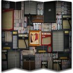 Retro Özel Tasarım Paravan Room Divider 180 x 200 cm - Renkli