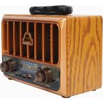 Retro Radyo Meiertaşınabilir Bluetooth Speaker ve Hoparlör Klasik Antika Tarzı Iç ve Dış Mekan Multiband USB Girişli Dekoratif Klasik Radyo 14CM x 21CM M-1933BT - Açık Kahverengi