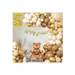 Retro Renk Oturan Ayi Folyo Balonlu Balon Zincir Set, 5