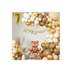 Retro Renk Oturan Ayi Folyo Balonlu Balon Zincir Set, 7
