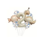 Retro Şapkali Dinazor Şeker Folyolu Yaş Balon Set, 2