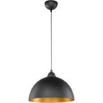 Retro Siyah Içi Sarı Metal Sarkıt Avize 30 Cm