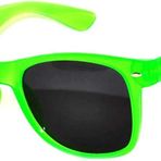Retro Stil Güneş Gözlüğü 80'ler Klasik Vintage Unisex Nerd Renkli Çerçeve OWL ®, Glow Smoke Green