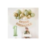 Retro Su Yeşili Rakam Folyo Balon Küf Yeşili Pastel Balon Zincir Seti Doğum Günü Parti Seti Süsü, 778899852202