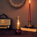 Retro Time Vintage Kırmızı Gaz Lambası