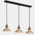 retro üçlü masa üstü vintage rustik camlı avize 100 cm kasa MYL2691