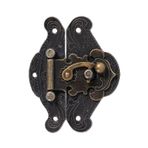 Retro Vintage Antika Bronz Dolap Kilidi Hasp, Mücevher Kutusu Göğüs Kilit Plakası Kabine Kilidi Hasp, Kutu, Antika Bronz, Pratik Ve Kurulumu Kolay Için (L 82 * 65mm)